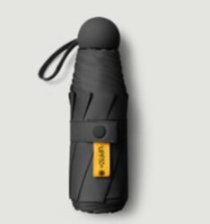 Yellow Label Pocket Umbrella Black_黄标超小五折口袋伞-黑色