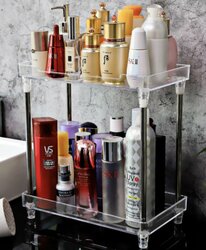 [w6919111223001] Acrylic Bathroom Double/Two Layer Rack_亚克力浴室二层置物架