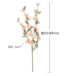 [w6940509003] Artificial Flower Camellia Champagne_仿真花-多头山茶花-深香槟色