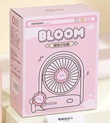[w6975999200134] Bloom Desktop Fan White/Pink_缤纷乐园台式风扇2色混9165B