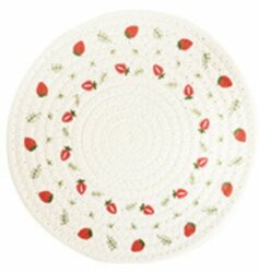 [w6904320319041] Cotton Placemat Strawberry 12cm_棉质印花餐垫-草莓12cm
