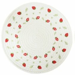 [w6904320531043] Cotton Placemat Strawberry 18cm_棉质印花餐垫-草莓