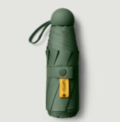 [w6927111006] Yellow Label Pocket Umbrella Dark Green_黄标超小五折口袋伞-墨绿色